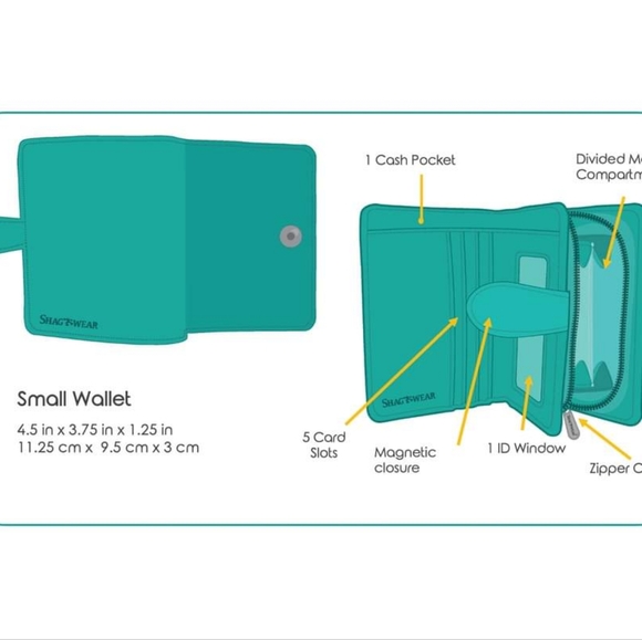 Shagwear Floral Bicycle Wallet - Picture 4 of 4